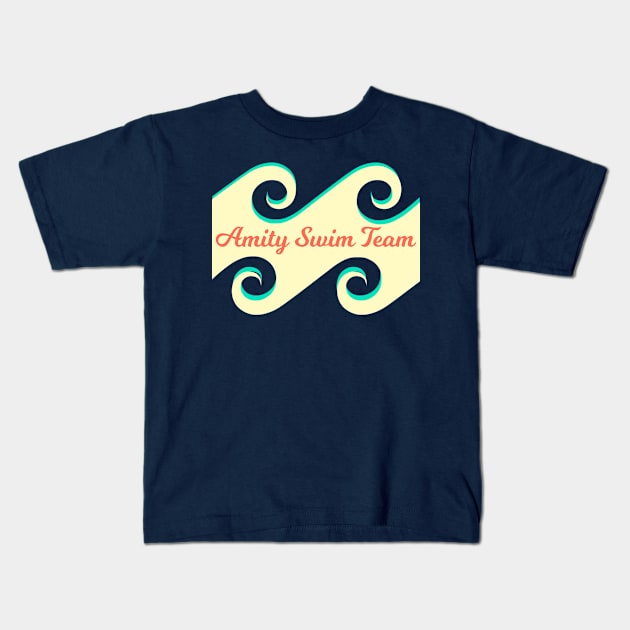 Amity Swim Team Kids T-Shirt by TheDaintyTaurus